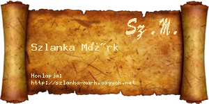Szlanka Márk névjegykártya